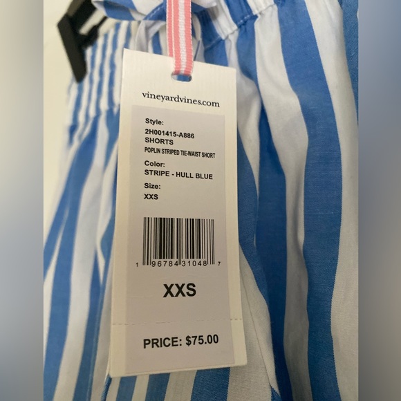 Vineyard Vines Poplin Striped Weekend matching set-NWT-Top-2 Bottoms-XXS - Picture 9 of 9